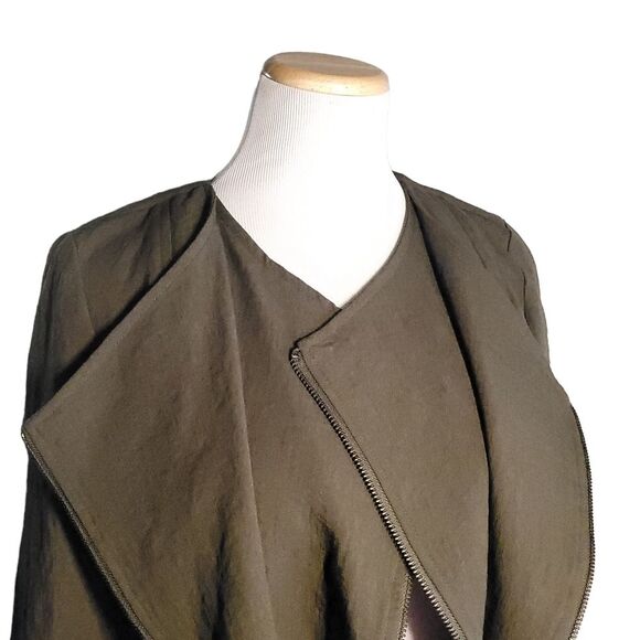 Lush Olive Green lined Jacket Double Zipper Women's Small NWT - Picture 5 of 14
